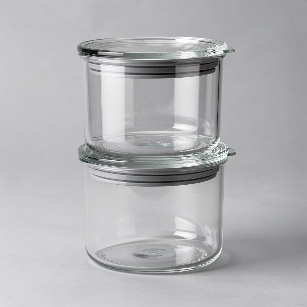 Glass Storage Jar Trio