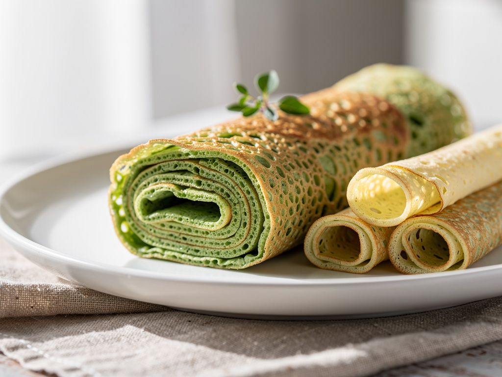 Spinach Crepe Roll