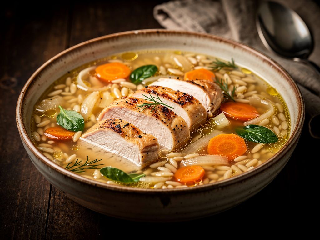Lemon Orzo Chicken Soup