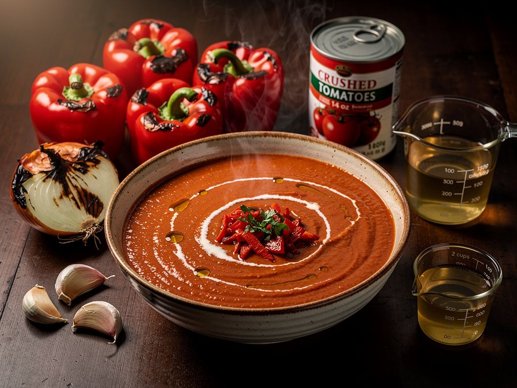 Fire-Roasted Pepper Soup