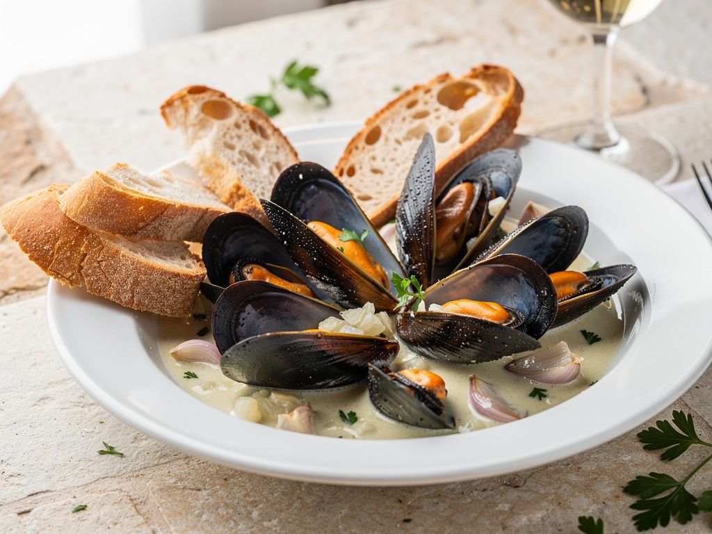 White Wine Mussels