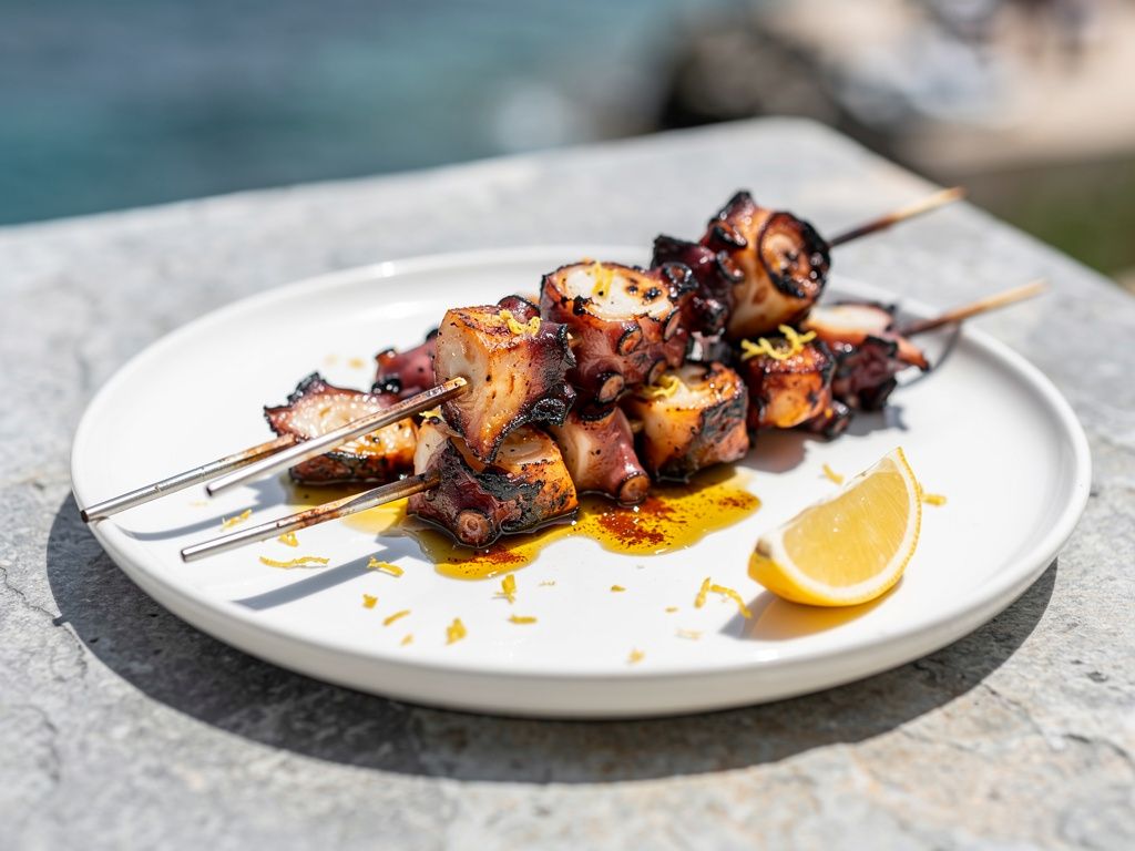 Charred Octopus Skewers