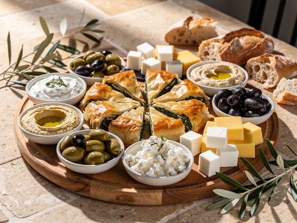 Spanakopita Mezze Board