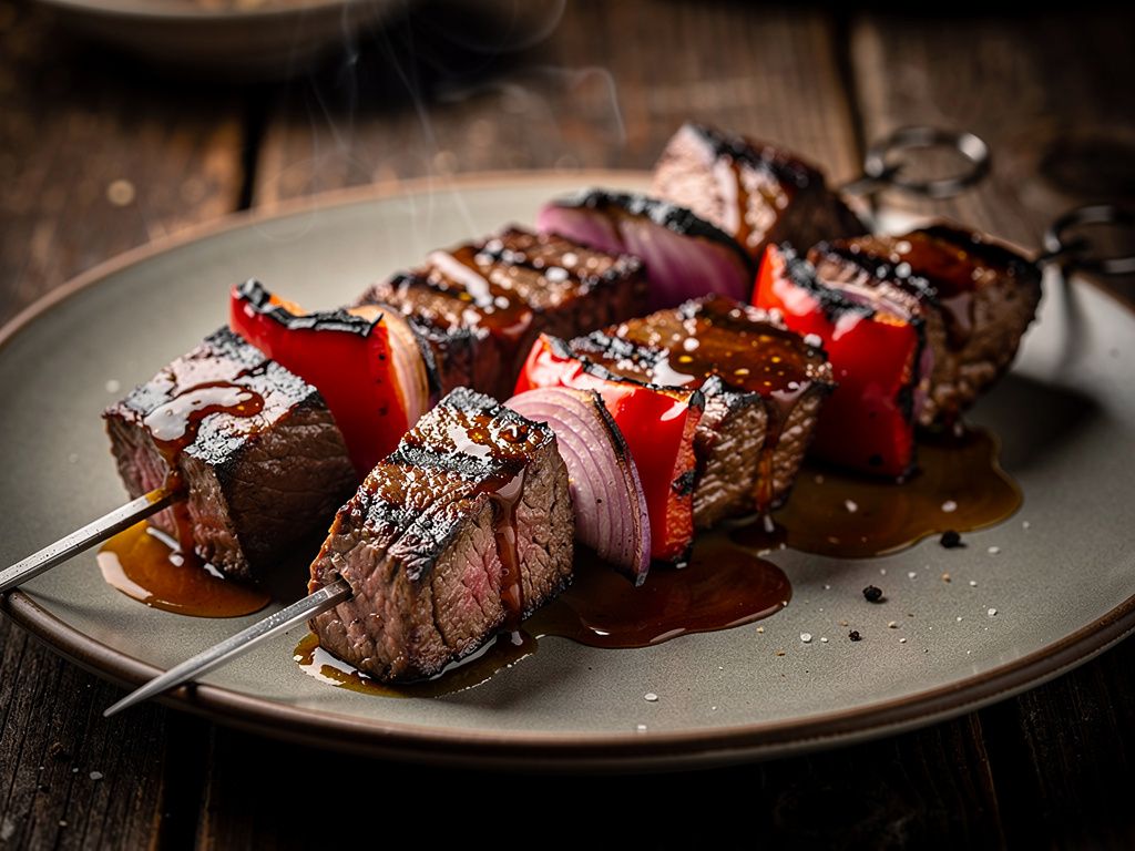 Glazed Beef Skewers